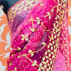 ROYAL GEORGETTE KACHI PATTI SAREE