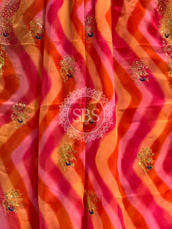 ROYAL GEORGETTE KACHI PATTI SAREE