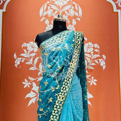 ROYAL GEORGETTE KACHI PATTI SAREE