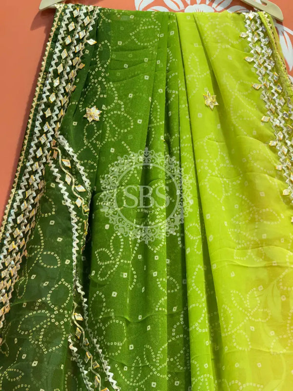 ROYAL GEORGETTE KACHI PATTI SAREE