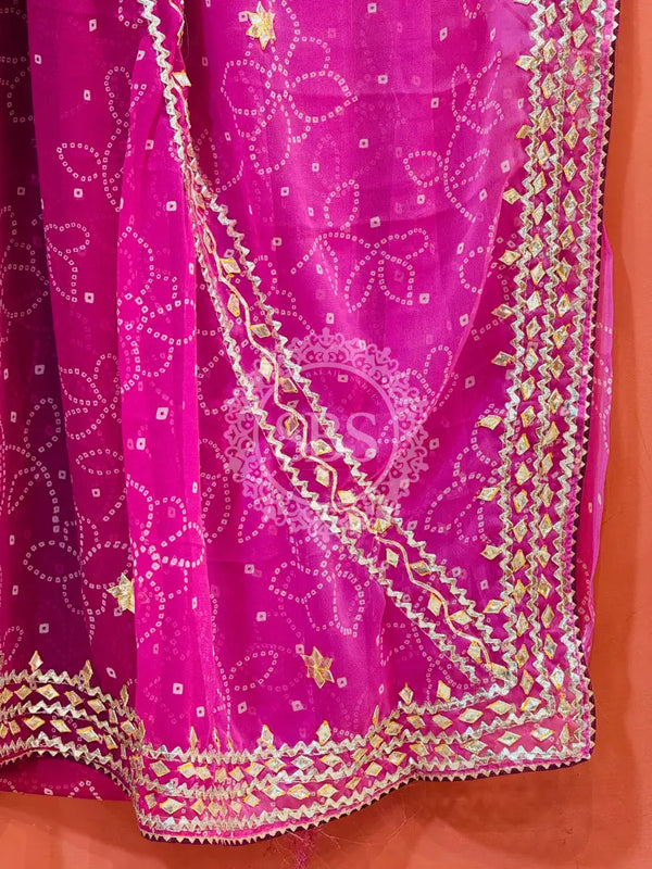 ROYAL GEORGETTE KACHI PATTI SAREE