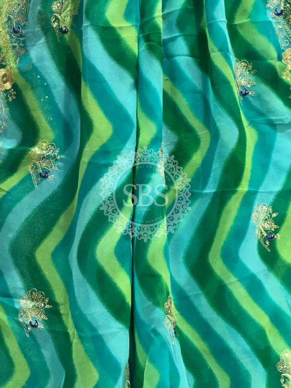 ROYAL GEORGETTE KACHI PATTI SAREE