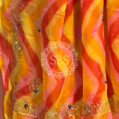 ROYAL GEORGETTE KACHI PATTI SAREE