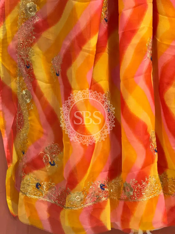 ROYAL GEORGETTE KACHI PATTI SAREE