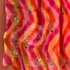 ROYAL GEORGETTE KACHI PATTI SAREE