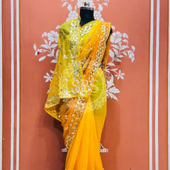 ROYAL GEORGETTE KACHI PATTI SAREE