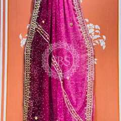 ROYAL GEORGETTE KACHI PATTI SAREE