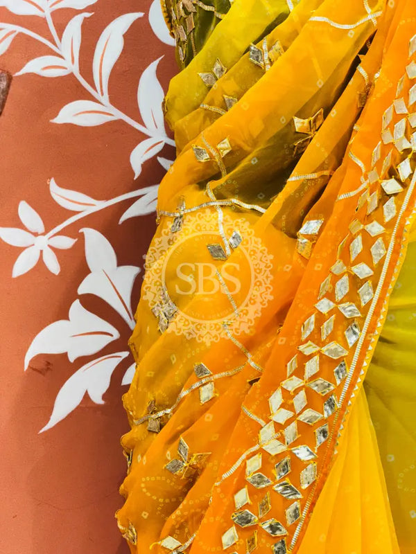 ROYAL GEORGETTE KACHI PATTI SAREE