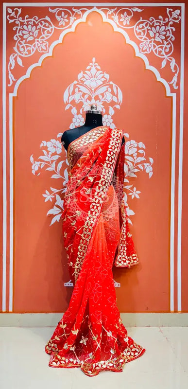 ROYAL GEORGETTE KACHI PATTI SAREE
