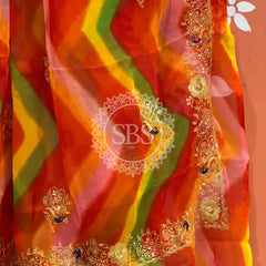 ROYAL GEORGETTE KACHI PATTI SAREE