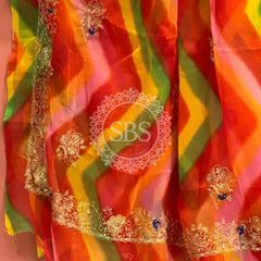 ROYAL GEORGETTE KACHI PATTI SAREE