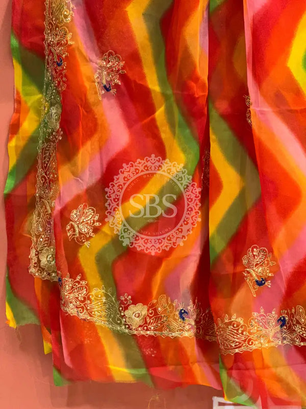 ROYAL GEORGETTE KACHI PATTI SAREE