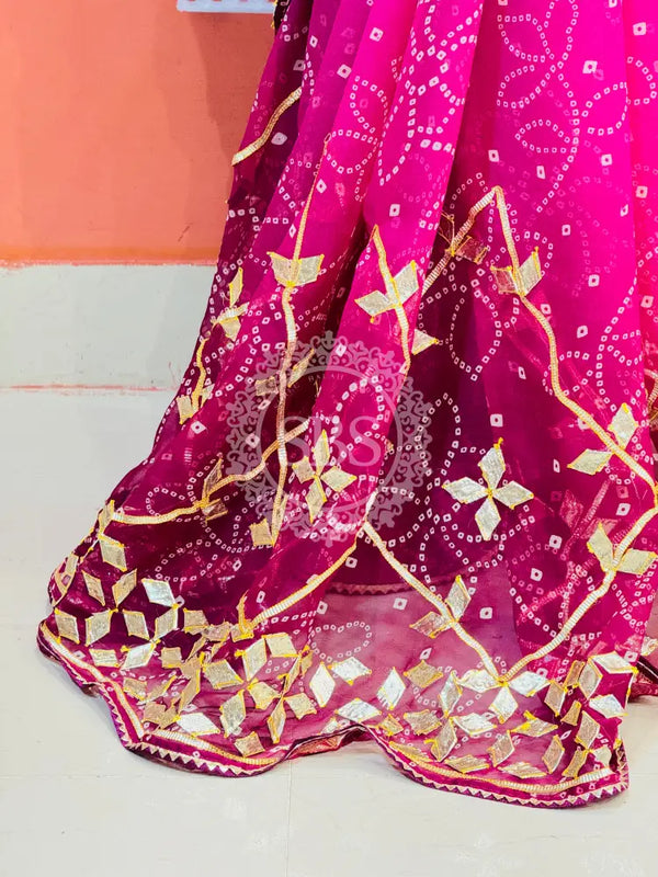 ROYAL GEORGETTE KACHI PATTI SAREE