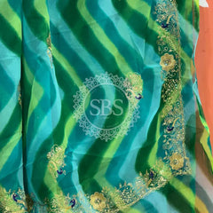 ROYAL GEORGETTE KACHI PATTI SAREE