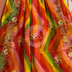 ROYAL GEORGETTE KACHI PATTI SAREE