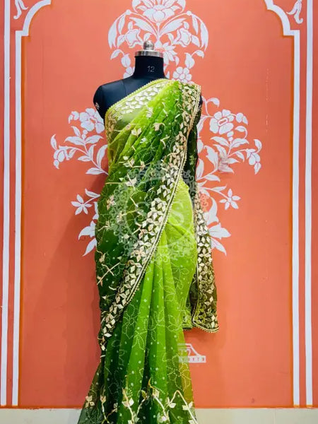 ROYAL GEORGETTE KACHI PATTI SAREE