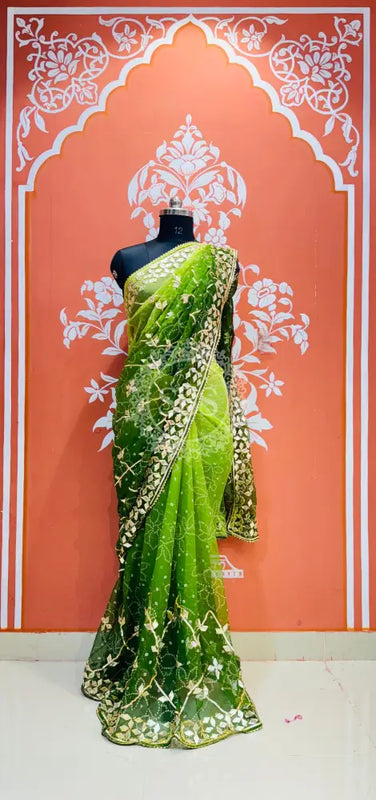 ROYAL GEORGETTE KACHI PATTI SAREE