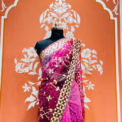 ROYAL GEORGETTE KACHI PATTI SAREE