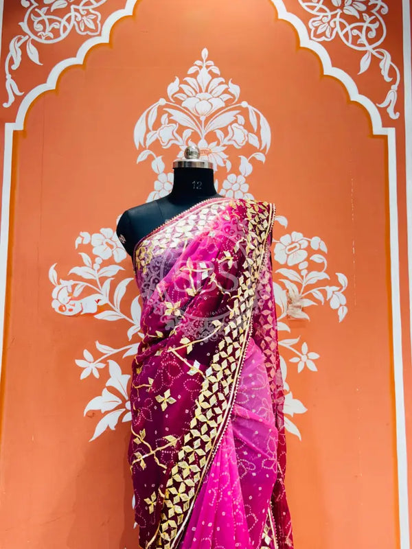 ROYAL GEORGETTE KACHI PATTI SAREE