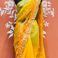 ROYAL GEORGETTE KACHI PATTI SAREE