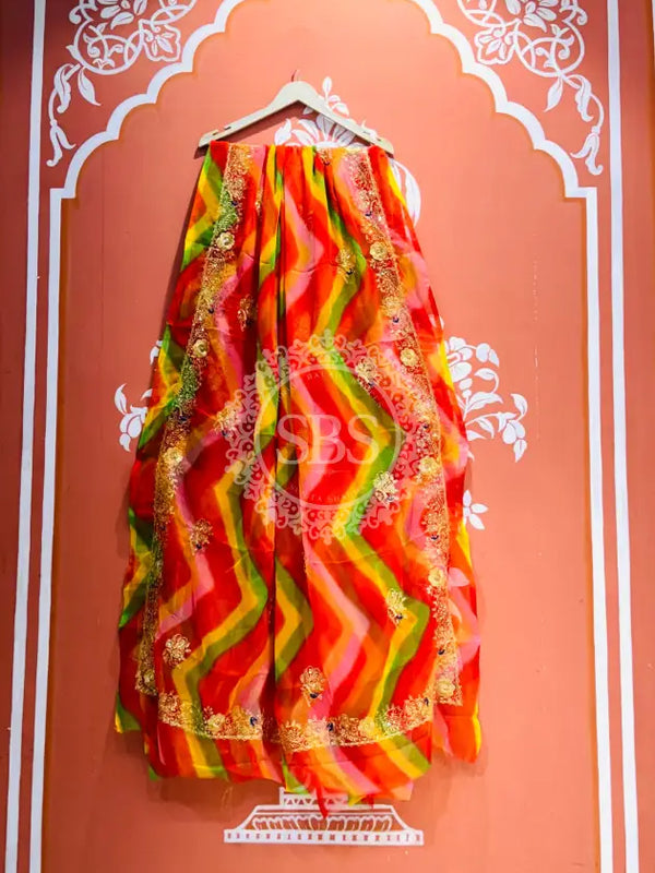 ROYAL GEORGETTE KACHI PATTI SAREE