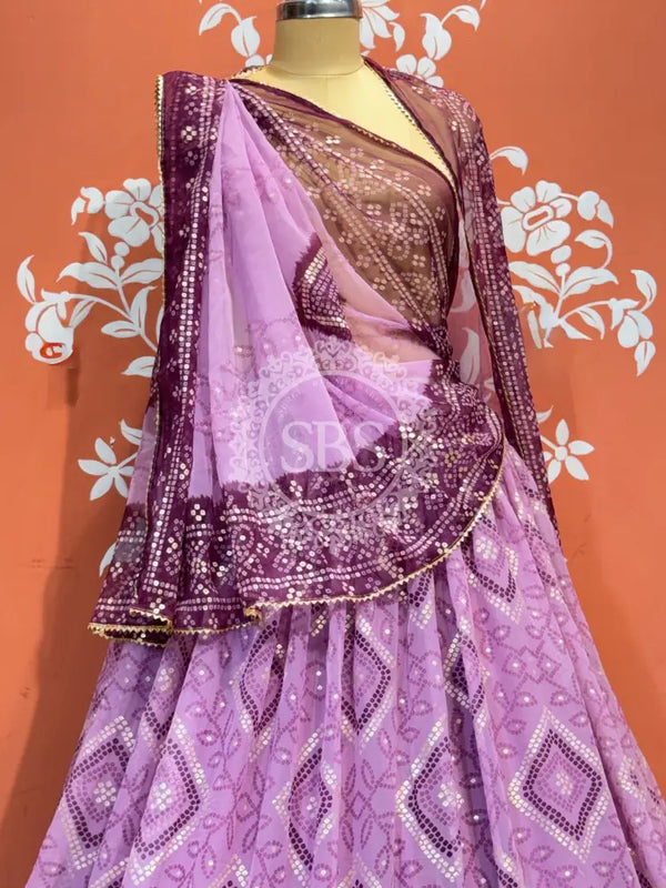 ROYAL GEORGETTE LIGHTWEIGHT FLARED LEHENGA