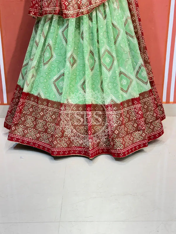 ROYAL GEORGETTE LIGHTWEIGHT FLARED LEHENGA