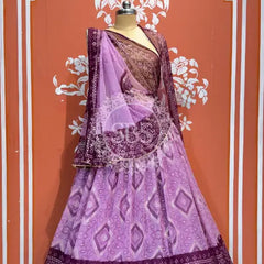 ROYAL GEORGETTE LIGHTWEIGHT FLARED LEHENGA Levender