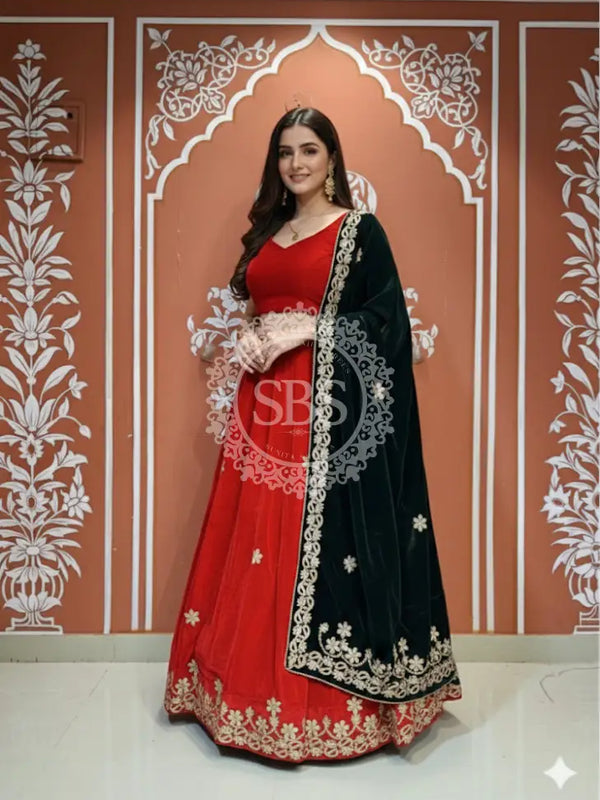 ROYAL VELVET LEHENGA SET