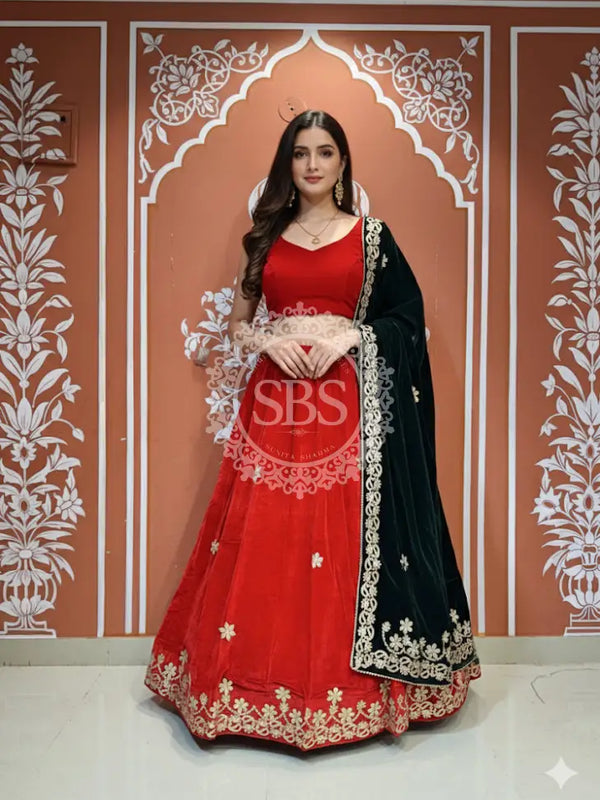 ROYAL VELVET LEHENGA SET