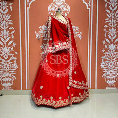 ROYAL VELVET LEHENGA SET Royal Rani Pink / Free Size