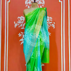 RUSSIAN SILK BOOTA SAREE Blue / Free Size