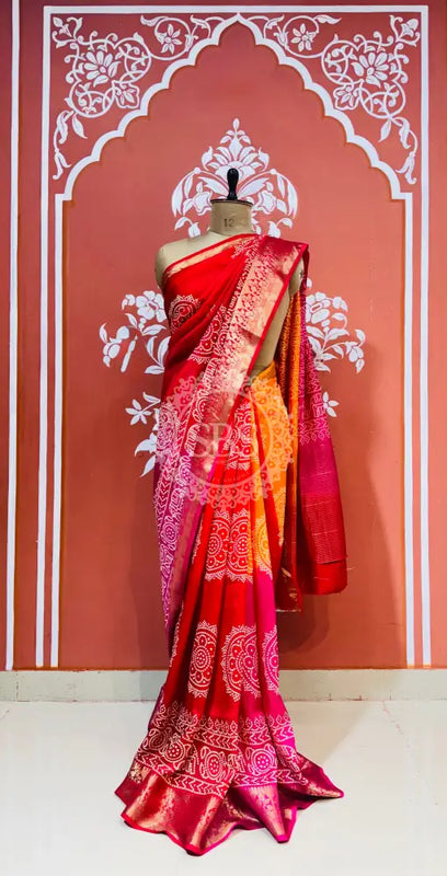 RUSSIAN SILK BOOTA SAREE Multi / Free Size