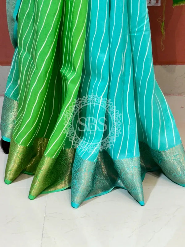 RUSSIAN SILK LEHERIYA SAREE