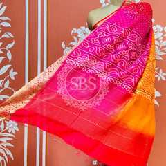 RUSSIAN SILK LEHERIYA SAREE