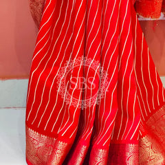 RUSSIAN SILK LEHERIYA SAREE