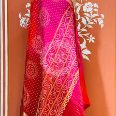 RUSSIAN SILK LEHERIYA SAREE