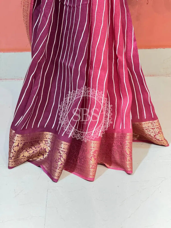 RUSSIAN SILK LEHERIYA SAREE