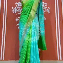 RUSSIAN SILK LEHERIYA SAREE