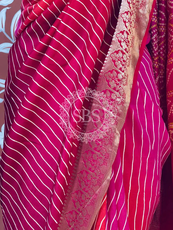 RUSSIAN SILK LEHERIYA SAREE