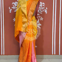 RUSSIAN SILK LEHERIYA SAREE