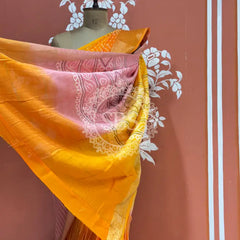 RUSSIAN SILK LEHERIYA SAREE