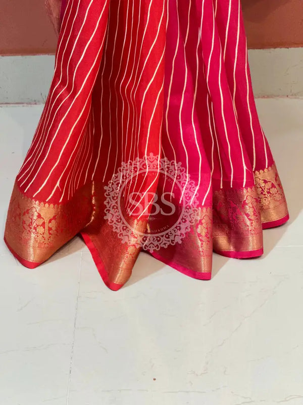 RUSSIAN SILK LEHERIYA SAREE