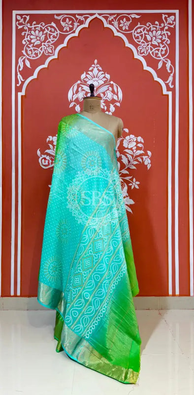 RUSSIAN SILK LEHERIYA SAREE