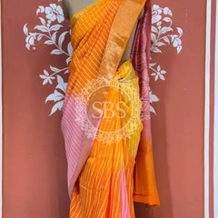 RUSSIAN SILK LEHERIYA SAREE
