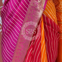 RUSSIAN SILK LEHERIYA SAREE