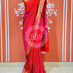RUSSIAN SILK LEHERIYA SAREE