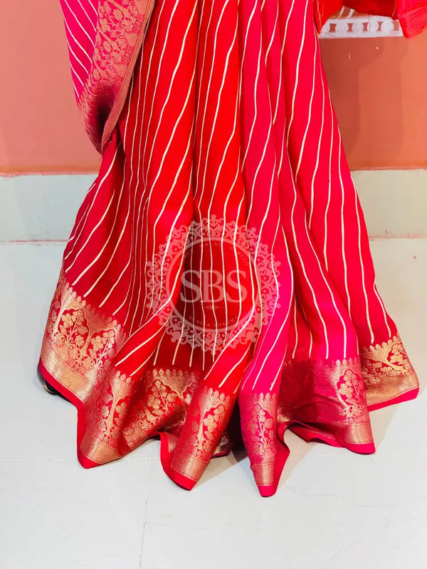 RUSSIAN SILK LEHERIYA SAREE