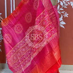 RUSSIAN SILK LEHERIYA SAREE