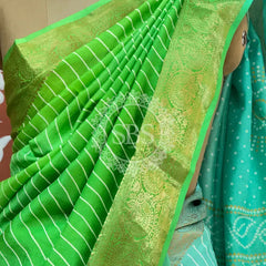 RUSSIAN SILK LEHERIYA SAREE